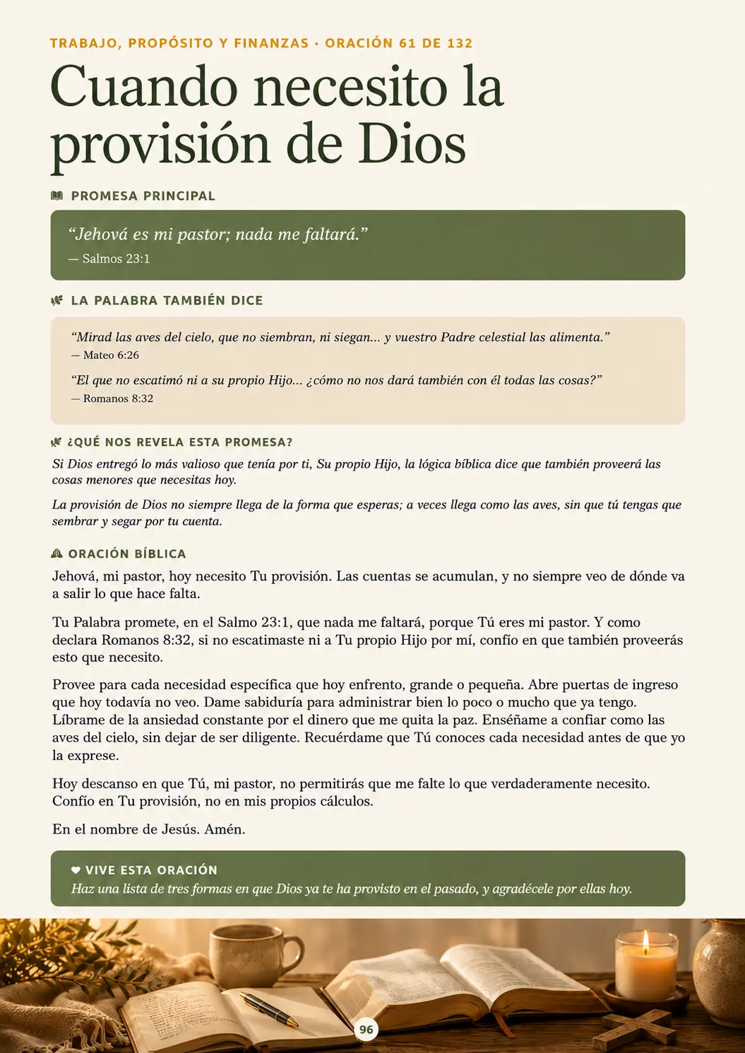Página real del Diario de Oración