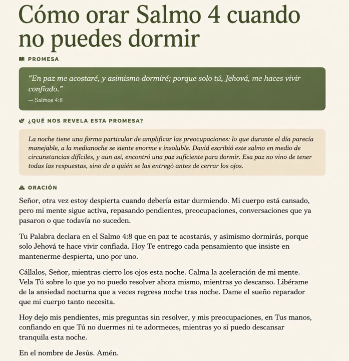 Tendrás una estructura que te ayudará a no quedarte en blanco al momento de orar.