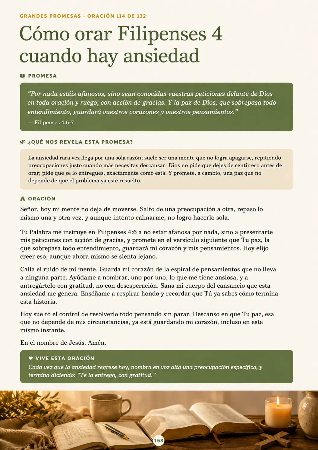 Página real del Diario de Oración