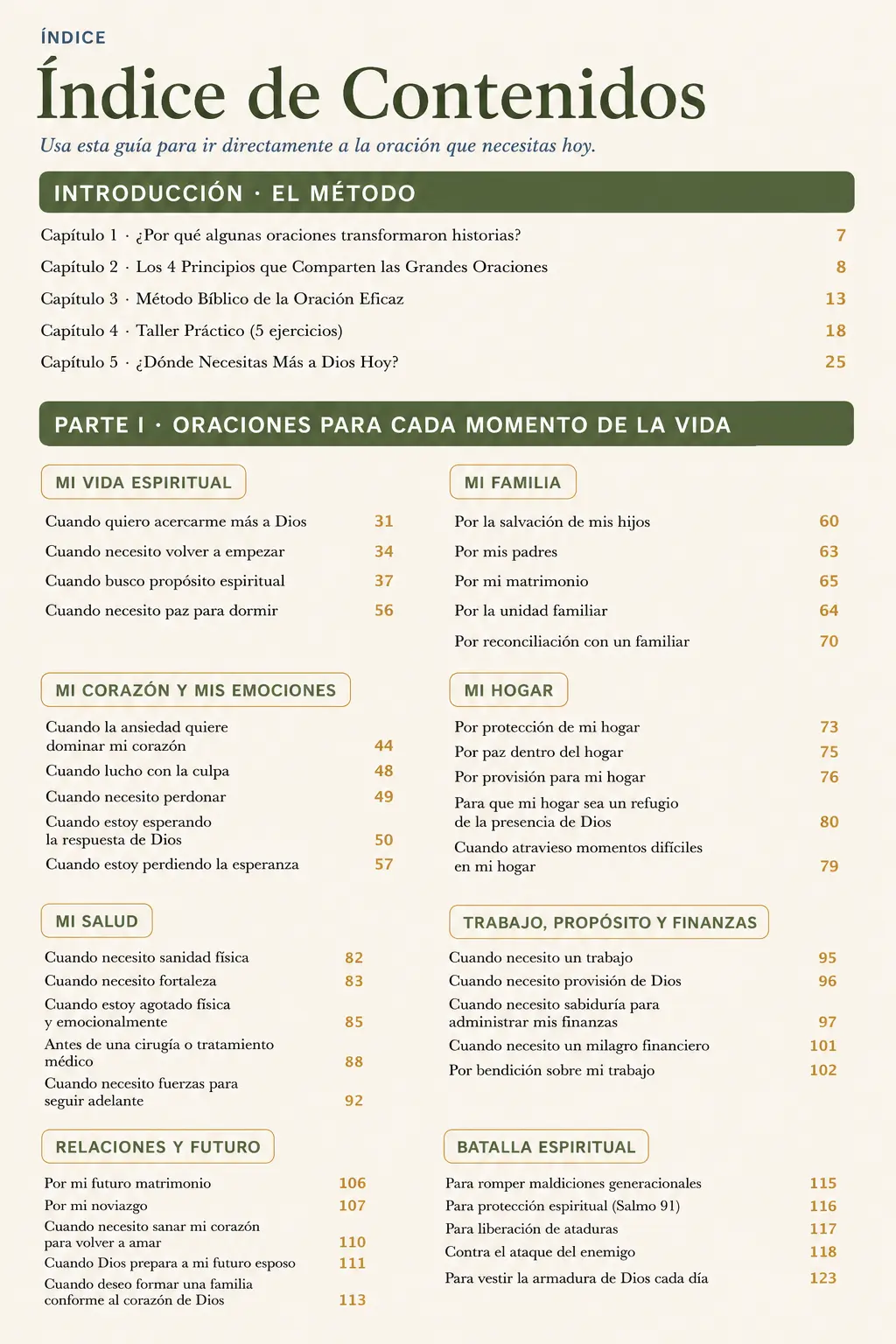 Página real del Diario de Oración
