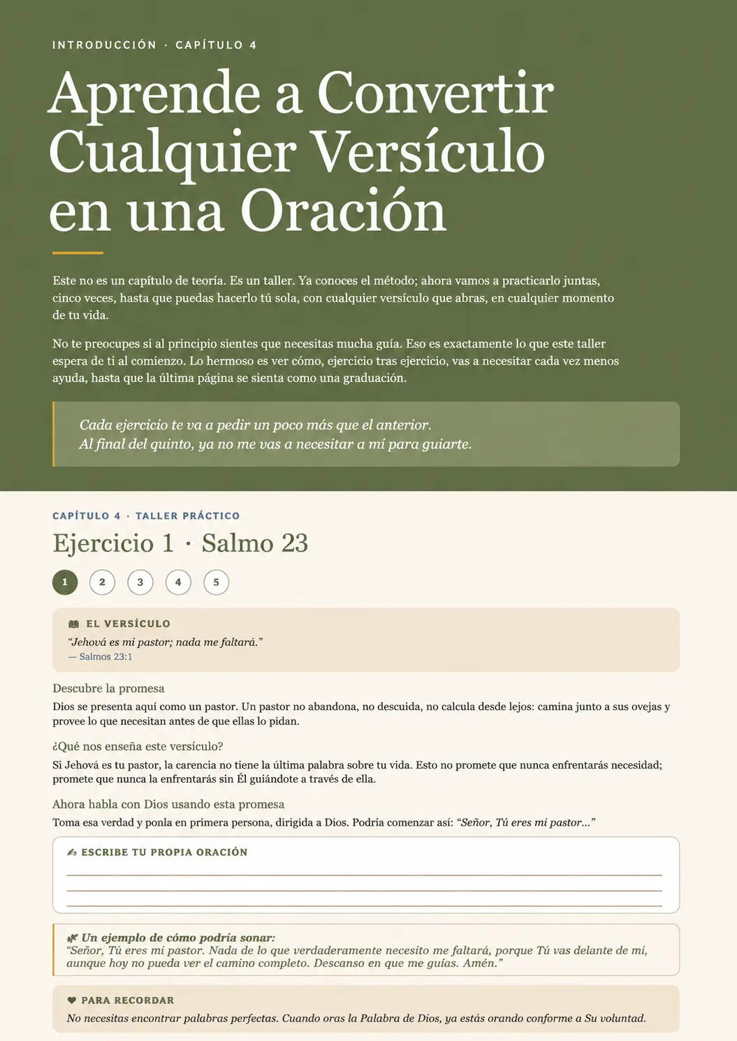 Página real del Diario de Oración